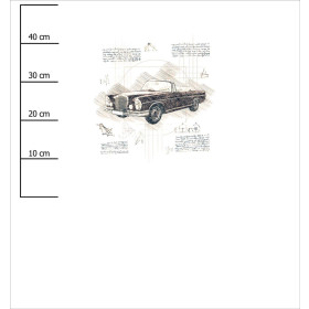 RETRO AUTO VZ. 4 - panel (75cm x 80cm) SINGLE JERSEY