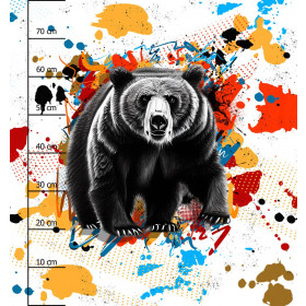 BEAR / SPECKS - panel (75cm x 80cm) teplákovina