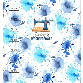 SEWING IS MY SUPERPOWER - Panel (75cm x 80cm) SINGLE JERSEY ITY