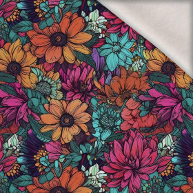 AKVARELOVÉ KVĚTY vz. 7 - teplákovina počesaná s elastanem ITY