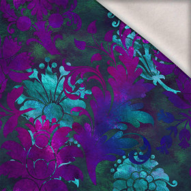 FLORAL Vz. 2 - teplákovina počesaná s elastanem ITY