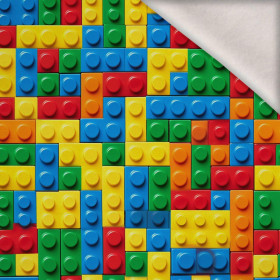 COLORFUL BLOCKS VZ. 1 - teplákovina počesaná s elastanem ITY