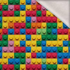 COLORFUL BLOCKS VZ. 3 - teplákovina počesaná s elastanem ITY