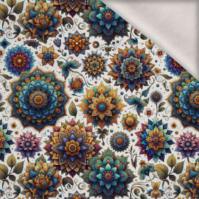 BAREVNÁ MANDALA vz. 6 - teplákovina počesaná s elastanem ITY