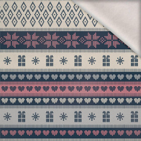 NOSRKÝ MIX VZ. 2 (NORSKÉ VZORY) - teplákovina počesaná s elastanem ITY