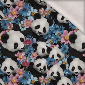 PANDY / KVĚTINY VZ. 4 - teplákovina počesaná s elastanem ITY