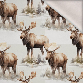 PASTEL MOOSE - teplákovina počesaná s elastanem ITY