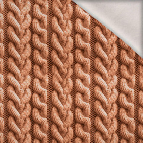 IMITATION SWEATER VZ. 4 / peach fuzz - teplákovina počesaná s elastanem ITY