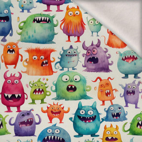 FUNNY MONSTERS VZ. 1 - teplákovina počesaná s elastanem ITY