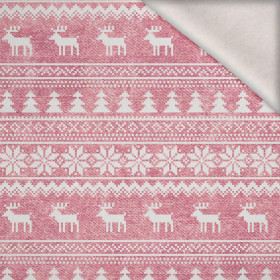 SOBI VZ.2 / ACID WASH RŮŽOVĚ KŘEMENNÁ - teplákovina počesaná s elastanem ITY