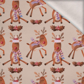 SOBI / DUBOVÉ LISTÍ (VÁNOČNÍ SOBI) - teplákovina počesaná s elastanem ITY