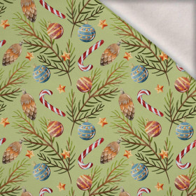 VĚNEC (VÁNOČNÍ ČAS) - teplákovina počesaná s elastanem ITY