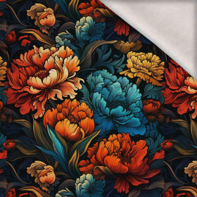 VINTAGE CHINESE FLOWER VZ. 1 - teplákovina počesaná s elastanem ITY
