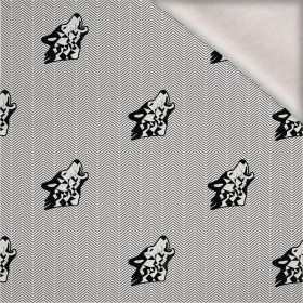 WOLF / NOČNÍ VOLÁNÍ / bílá - teplákovina počesaná s elastanem ITY