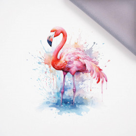 WATERCOLOR FLAMINGO - panel, softshell (60cm x 50cm)