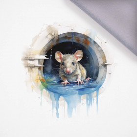 WATERCOLOR RAT - panel, softshell (60cm x 50cm)