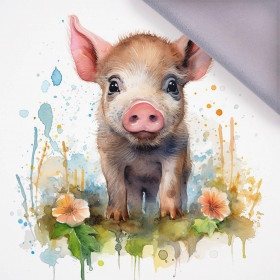 WATERCOLOR PIGGY - Panel (75cm x 80cm), softshell 