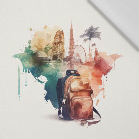 TRAVEL TIME VZ. 6 - Paneel (60cm x 50cm) bavlněná tkanina