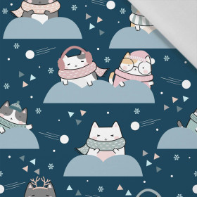 WINTER CATS WZ. 1 - tkanina bawełniana