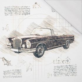 RETRO AUTO VZ. 4 - panel (75cm x 80cm) SINGLE JERSEY