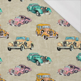 OLD CARS vz. 4 - organický úplet single jersey s elastanem 