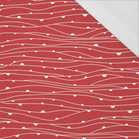 VALENTÝNSKÁ ROSA / červený (VALENTÝNSKÝ MIX) - organický úplet single jersey s elastanem 