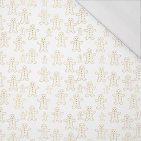 ZLATÉ VÁNOČNÍ PERNÍKY (BÍLÉ VÁNOCE) - organický úplet single jersey s elastanem 