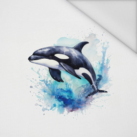 WATERCOLOR WHALE - Paneel (60cm x 50cm) Voděodolná tkanina Oxford