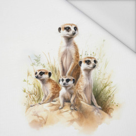 WATERCOLOR MEERKAT - Panel (75cm x 80cm) Voděodolná tkanina Oxford