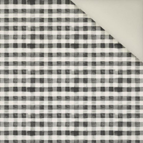 MINI KOSTKA VICHY / grafit (KOSTKA A RŮŽE) - Potahový velur 