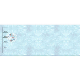 VELRYBA A BALÓNKY (KOUZELNÝ OCEÁN) - panoramic panel SINGLE JERSEY (60cm x 155cm)