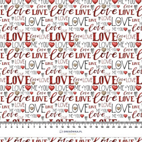 ME + YOU LOVE (KOSTKA A RŮŽE) - organický úplet single jersey s elastanem