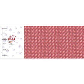 VESELÝ MIKULÁŠ / ho ho ho (VÁNOČNÍ PŘÁTELÉ) - panoramic panel SINGLE JERSEY 