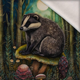 BOHO BADGER - panel (60cm x 50cm) teplákovina počesaná s elastanem ITY