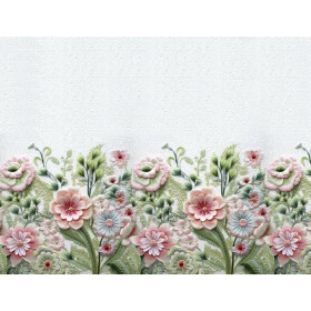 FLOWERS 3D vz. 16 - panel pro šaty krep