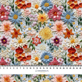 FLOWERS 3D VZ. 15 - Viskózová tkanina