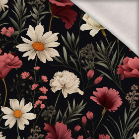 FLOWERS wz.7 - teplákovina počesaná s elastanem ITY
