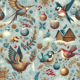 Vintage Christmas wz.28 - Hydrofobní česaná teplákovina