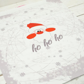 HO HO HO / bílý M (50cm x 60cm) - panel úplet TE210