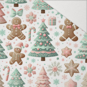 Pastel Christmas wz. 2 - Hydrofobní česaná teplákovina