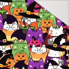 HALLOWEEN CATS VZ. 2 - Hydrofobní česaná teplákovina