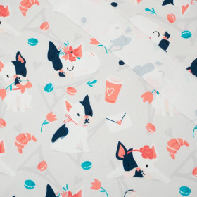 J adore Paris / broskvový - teplákovina 