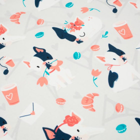 J adore Paris / broskvový - teplákovina 