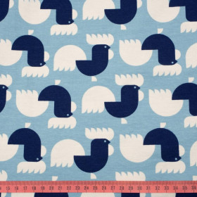 27CM KOHOUTI / NA TRHU / baby blue - úplet TE210