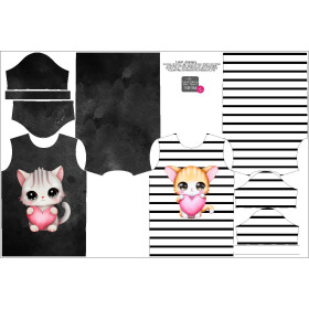 2-PACK - DĚTSKÉ TRIČKO - SWEET CATS vz. 1 - Sada šití
