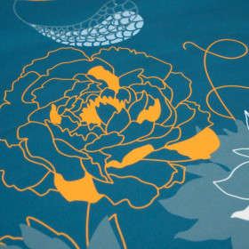 NOČNÍ ZAHRADA / smaragd- lycra pro plavky 240g