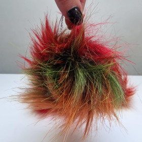 Bambule z eko kožešiny 12cm - MULTICOLOR 2