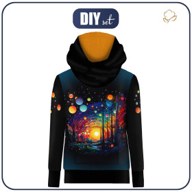 UNISEX HYDROFOBNÍ MIKINA UNISEX - NEON GALAXY vz.9 - Sada šití