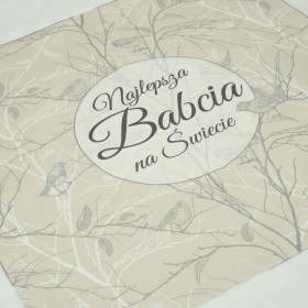 POLŠTÁŘOVÝ PANEL - Najlepsza Babcia na Świecie/ ptáci - HOME DECOR PREMIUM