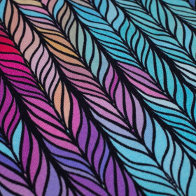 PLETENEC / duhový - organický úplet single jersey s elastanem